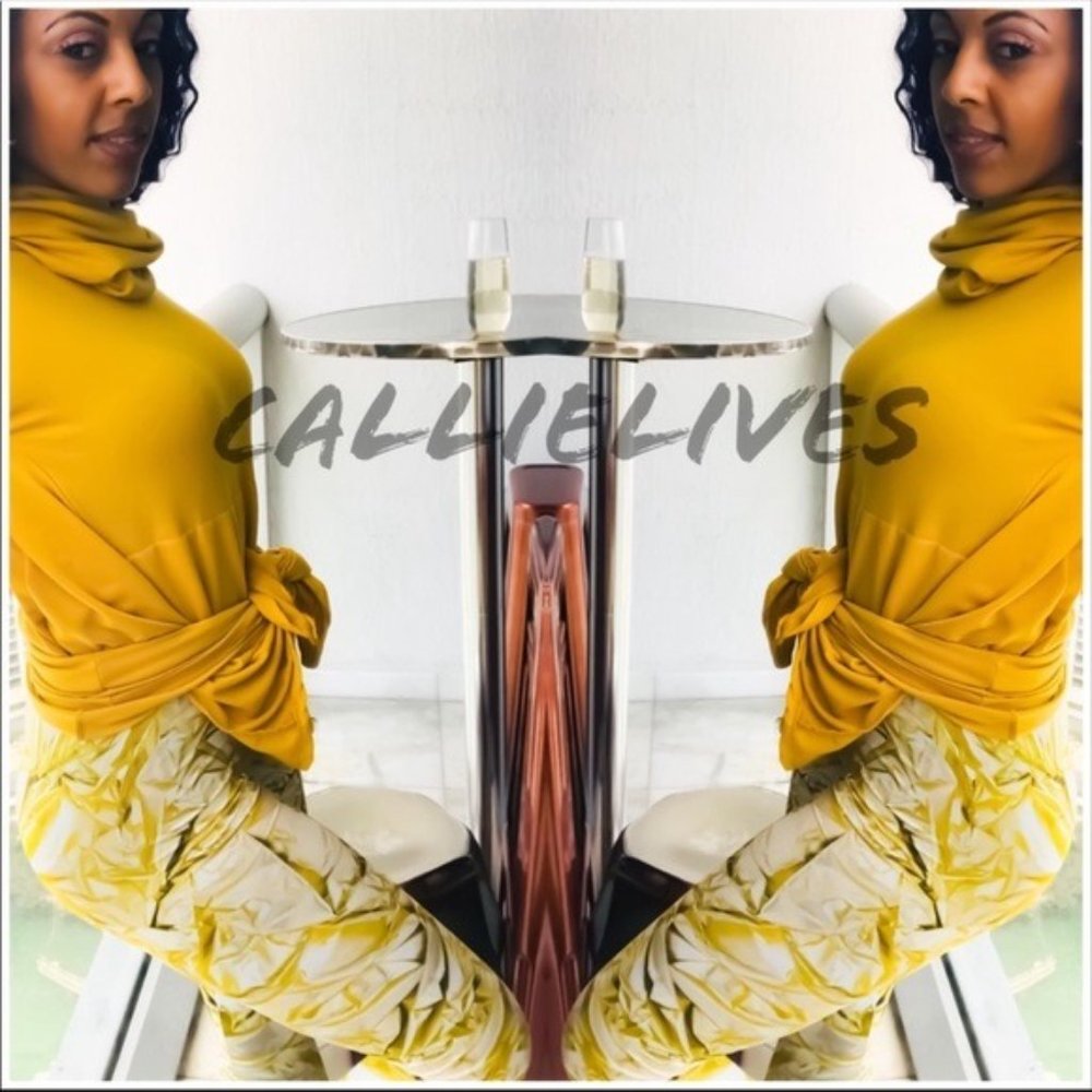 Miz GoldBar: Yellow White 3D graphic Leggings SML - Picture 5 of 8